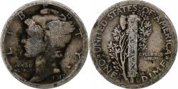 Us Coins - United States, Dime, Mercury Dime, 1917, Philadelphia, Silver, , KM:140