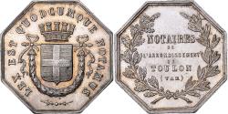 World Coins - France, Token, Notaires de l'Arrondissement de Toulon, Silver,