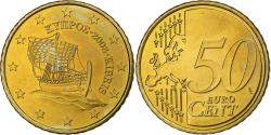 World Coins - Cyprus, 50 Euro Cent, 2008, Brass, , KM:83