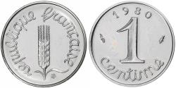 World Coins - Coin, France, Épi, Centime, 1980, Paris, série FDC, , Stainless