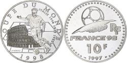 World Coins - France, 10 Francs, France 98, Italie, 1997, Monnaie de Paris, BE, Silver