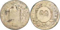 World Coins - Coin, France, 2 Sols, 1793, Pau, Sol à la balance, , Copper, Gadoury:31