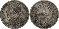 World Coins - ITALIAN STATES, PAPAL STATES, Pius IX, Lira, 1867, Rome, Silver,