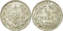 World Coins - Coin, GERMANY - EMPIRE, 1/2 Mark, 1915, Munich, , Silver, KM:17
