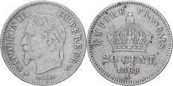 World Coins - France, Napoleon III, 20 Centimes, 1868, Paris, , Silver, KM:808