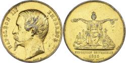 World Coins - France, Medal, Napoléon III, 1855 Paris Exposition, Gilt Tin, Caqué,