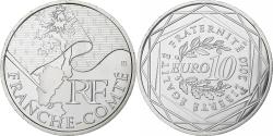 World Coins - France, 10 Euro, Euros des régions, Franche-Comté, 2010, Paris, Silver