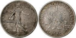 World Coins - France, Franc, Semeuse, 1909, Paris, Silver, , Gadoury:467, KM:844.1