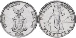 World Coins - Philippines, 20 Centavos, 1945, Denver, Silver, , KM:182