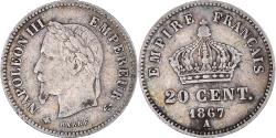 World Coins - Coin, France, Napoleon III, Napoléon III, 20 Centimes, 1867, Paris,