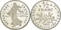 World Coins - Coin, France, Semeuse, 1/2 Franc, 1999, Paris, Proof / BE, , Nickel