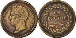 World Coins - Coin, Monaco, Honore V, Decime, 1838, Monaco, Cuivre jaune, , Copper
