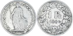 World Coins - Coin, Switzerland, Franc, 1886, Bern, , Silver, KM:24