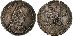 World Coins - France, Louis XIV, 1/12 Ecu aux insignes, 1702, Lyon, réformé, Silver