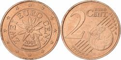 World Coins - Austria, 2 Euro Cent, 2007, Vienna, Copper Plated Steel,