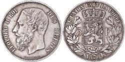World Coins - Coin, Belgium, Leopold II, 5 Francs, 5 Frank, 1870, Brussels, , Silver