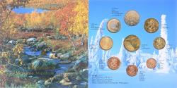 World Coins - Finland, Coffret 1c. à 2€ + jeton, Gold panning, 2003, Mint of Finland