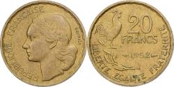 World Coins - France, 20 Francs, Guiraud, 1952, Paris, Aluminum-Bronze,