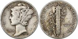 Us Coins - United States, Mercury Dime, 1943, Philadelphia, Silver,