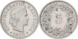 World Coins - Switzerland, 5 Rappen, 1974, Bern, Copper-nickel, , KM:26