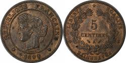 World Coins - France, 5 Centimes, Cérès, 1890, Paris, Bronze, , Gadoury:157a