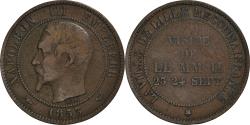 World Coins - Coin, France, 10 Centimes, 1853, Lille, , Bronze, KM:M24, Gadoury:249c