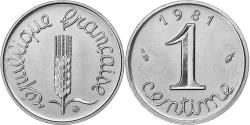 World Coins - France, Centime, Épi, 1981, Paris, Stainless Steel, , Gadoury:91