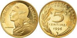 World Coins - Coin, France, Marianne, 5 Centimes, 1996, Paris, Proof, , Aluminum-Bronze