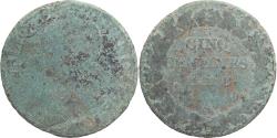 World Coins - Coin, France, Dupré, 5 Centimes, AN 8, Paris, , Copper, Gadoury:126