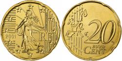 World Coins - France, 20 Euro Cent, BU, 2001, MDP, Nordic gold, , KM:1286