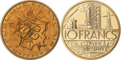 World Coins - France, 10 Francs, Mathieu, 1980, Monnaie de Paris, série FDC, Tranche A
