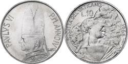 World Coins - Vatican, Paul VI, 10 Lire, 1966 - Anno IV, Rome, Aluminum, , KM:87