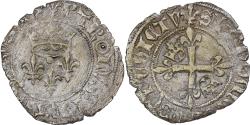World Coins - France, Charles VI, Gros dit "Florette", 1419-1420, Mâcon, Billon,