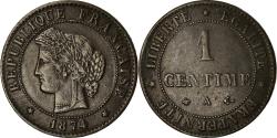 World Coins - Coin, France, Cérès, Centime, 1874, Paris, , Bronze, KM:826.1