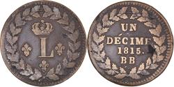World Coins - Coin, France, Louis XVIII, Decime, 1815, Strasbourg, , Bronze, KM:701