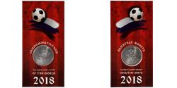World Coins - Russia, 25 Roubles, 2018 FIFA World Cup, 2018, Moscow, Coin card, Copper-nickel