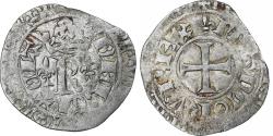 World Coins - France, Charles V, Blanc au K, 1365-1380, Billon, , Duplessy:363