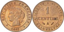 World Coins - Coin, France, Cérès, Centime, 1887, Paris, , Bronze, KM:826.1