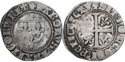 World Coins - France, Charles VI, Blanc Guénar, 1389, Toulouse, Billon,
