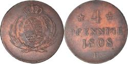 World Coins - Coin, German States, SAXONY-ALBERTINE, Friedrich August I, 4 Pfennig, 1808
