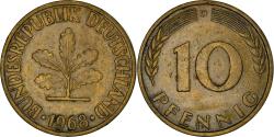 World Coins - Coin, GERMANY - FEDERAL REPUBLIC, 10 Pfennig, 1968, Munich, , Brass