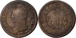 World Coins - France, Decime, Dupré, An 8, Paris, Copper,