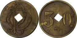 World Coins - France, Token, 50 centimes, Holed, , Brass