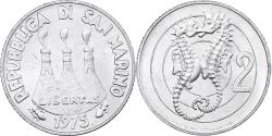 World Coins - Coin, San Marino, 2 Lire, 1975, , Aluminum, KM:41