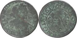 World Coins - France, Louis XIII, Double Tournois, 1639, Rouen, , Copper, Gadoury:11
