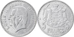 World Coins - Coin, Monaco, Louis II, 5 Francs, 1945, Paris, , Aluminum, KM:122