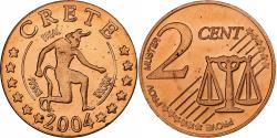 World Coins - Crete, 2 Euro Cent, Fantasy euro patterns, Essai-Trial, Proof, 2004, Copper