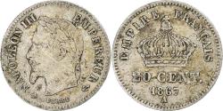 World Coins - France, Napoleon III, 20 Centimes, 1867, Paris, Silver, , Gadoury:309