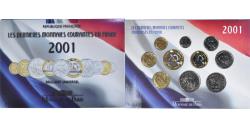 World Coins - Coin, France, Coffret 1 c. à 20 frs., 2001, Monnaie de Paris, BU,