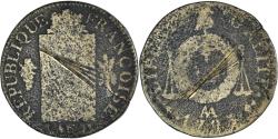 World Coins - Coin, France, Sol aux balances françoise, 1793 / AN II, Metz, , Bronze